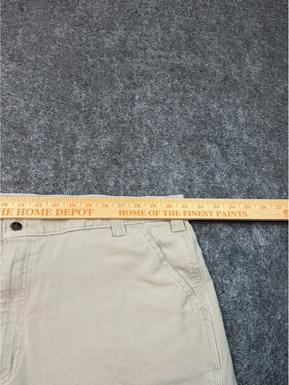 Carhartt Relaxed Fit Carpenter Work Shorts Khaki Tan Mens 42 Cotton Stretch